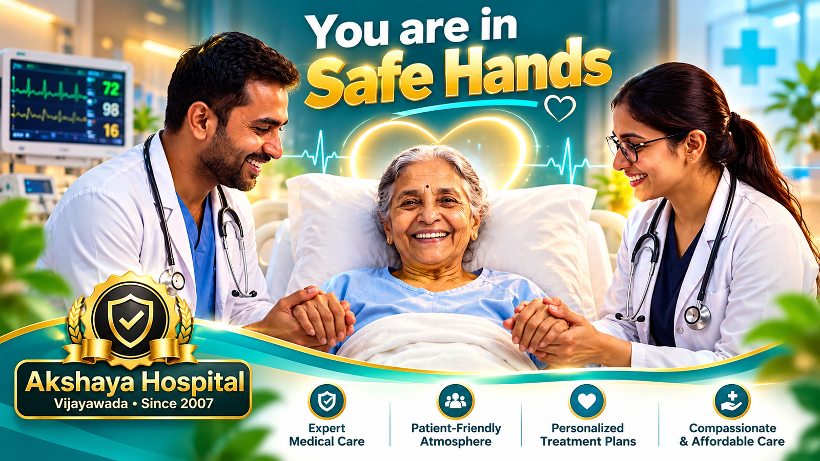 Safe Hands Hospital Care Banner